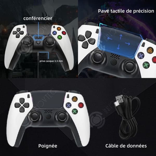 INN Spelkontroll 16x6,5x13cm trådbunden sexaxlig somatosensorisk spelkontroll lämpad för p5-datorer
