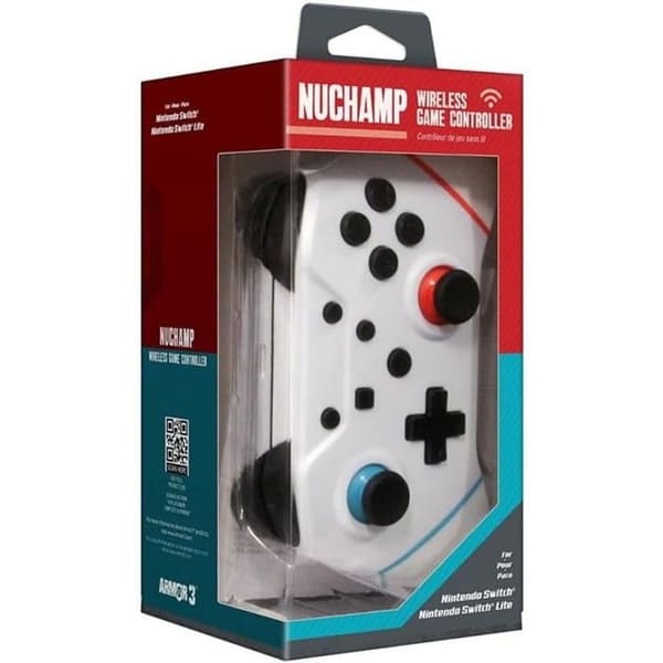 Armor3 NuChamp Trådlös Kontroller för Nintendo Switch (vit)