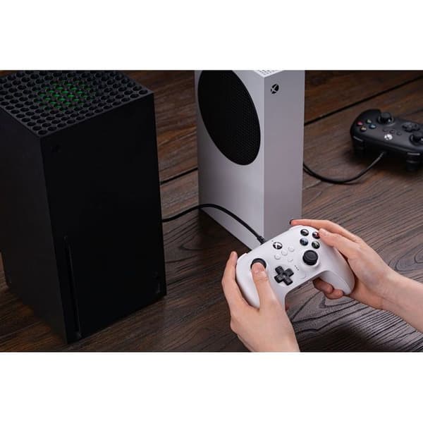 8BitDo Ultimate Wired Controller (Hall-effekt joystick) - Vit - Xbox