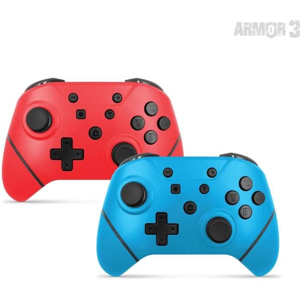 Armor3 NuChamp Trådlös Kontrollerpaket för Nintendo Switch (2i1) (blå, röd)