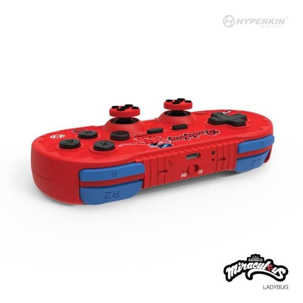 Hyperkin Pixel Art Miraculous Bluetooth-kontroller för Nintendo Switch/PC/Mac/Android (Ladybug)