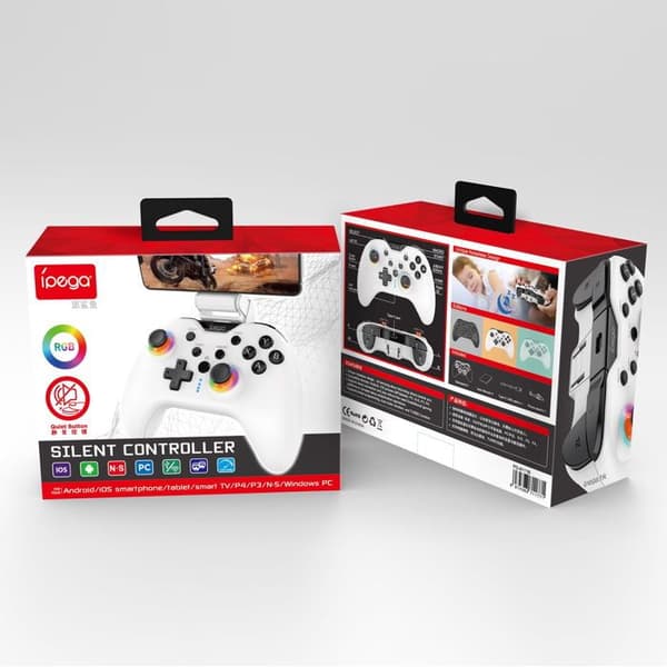 iPega 9111B Bluetooth RGB Spelkontroll för Android/iOS/PS3/PS4/PC/N-Switch Vit