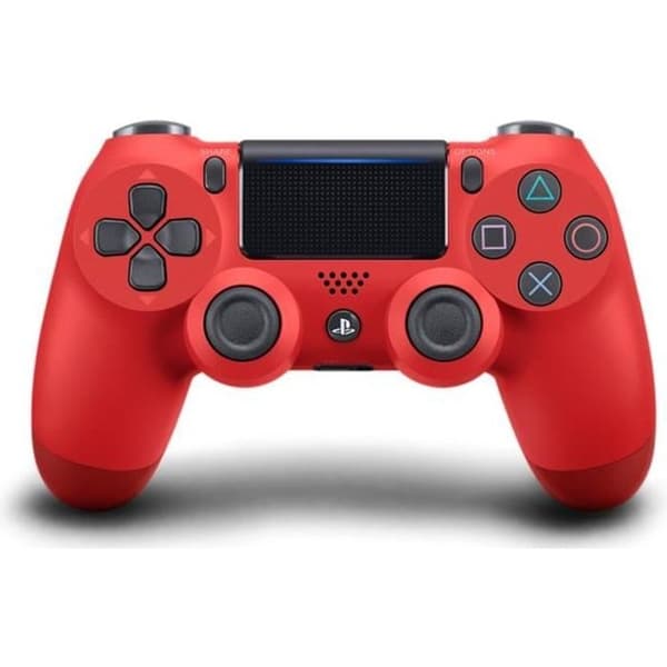 PS4 DualShock 4.0 V2 Controller Red/Magma Red - PlayStation Official