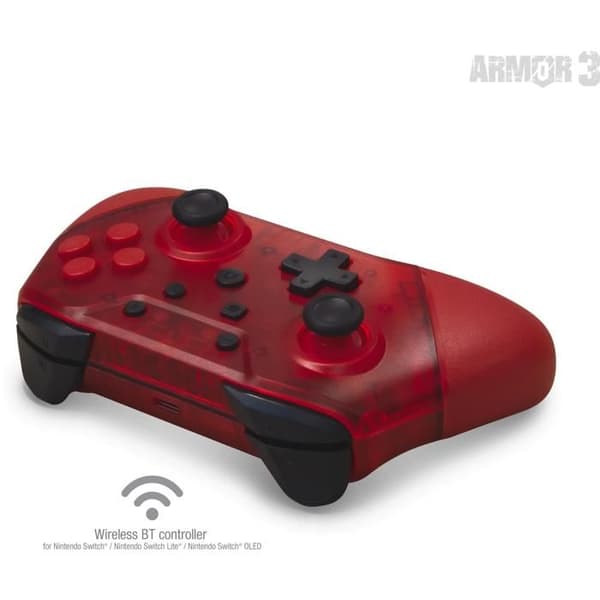 Armor3 NuChamp Trådlös Kontroll för Nintendo Switch (röd LED)