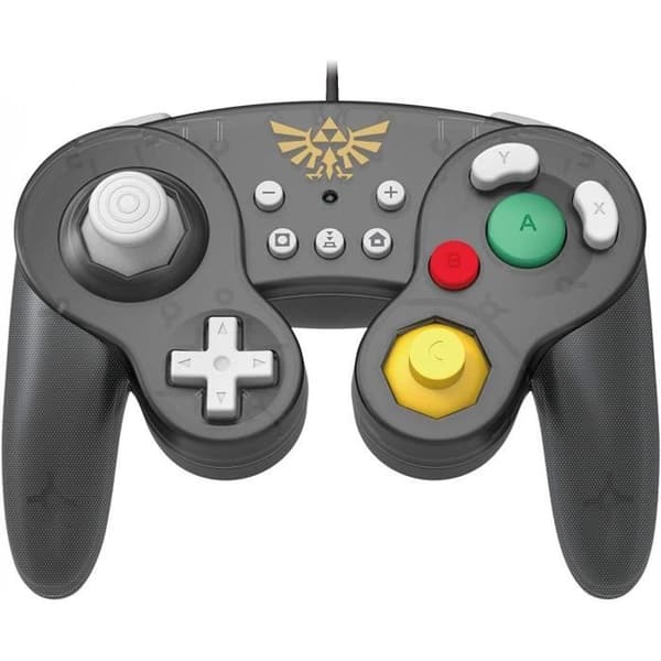 Hori Battle Pad trådbunden kontrolltyp GameCube Super Smash Bros för Nintendo Switch - Zelda Design - Officiell Nintendo-licens