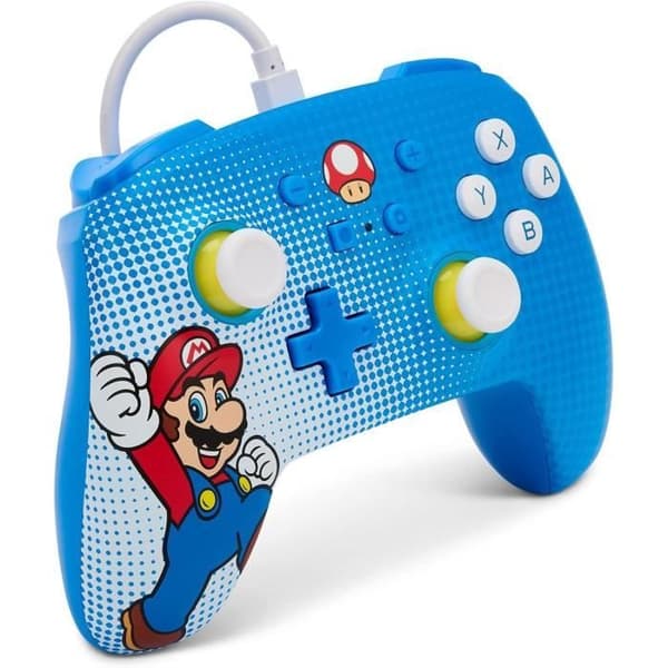 Förbättrad trådbunden handkontroll - Power A - Mario Pop Art - För Nintendo Switch-konsol