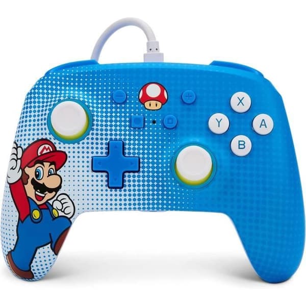 Förbättrad trådbunden handkontroll - Power A - Mario Pop Art - För Nintendo Switch-konsol