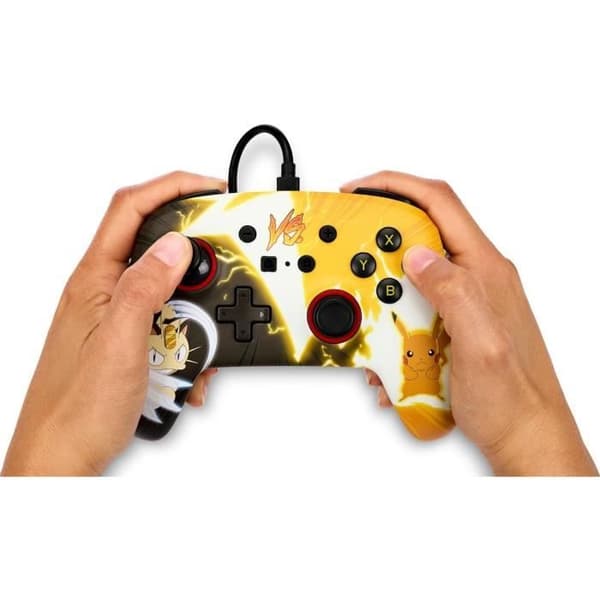 Nintendo Switch trådbunden handkontroll - POWER A - Pikachu vs Meowth