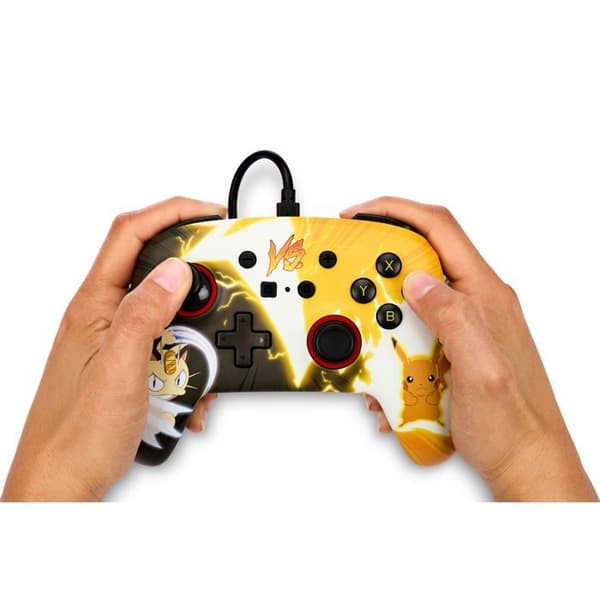 Nintendo Switch trådbunden handkontroll - POWER A - Pikachu vs Meowth