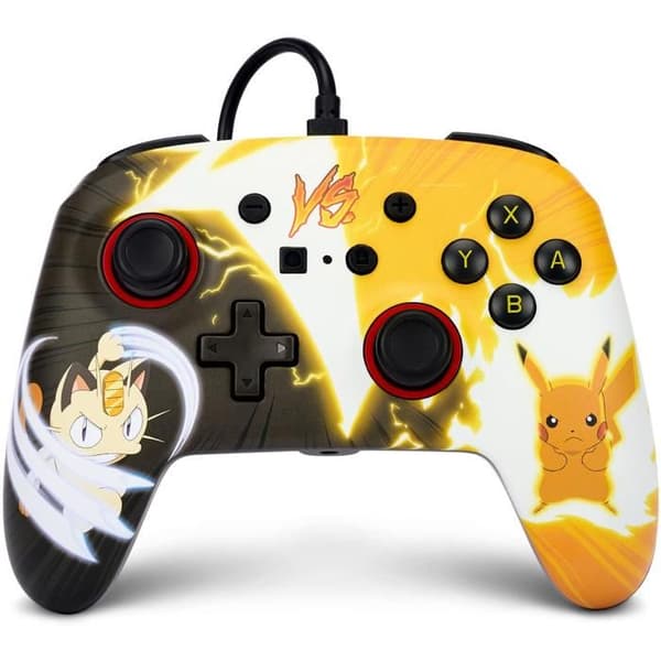 Nintendo Switch trådbunden handkontroll - POWER A - Pikachu vs Meowth