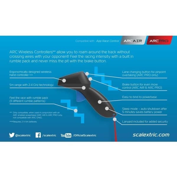 Scalextric C8438 ARC AIR/PRO trådlös handkontroll