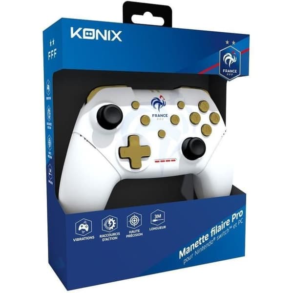 Controller - KONIX - Vit - Switch och PC - Officiellt licensierad FFF
