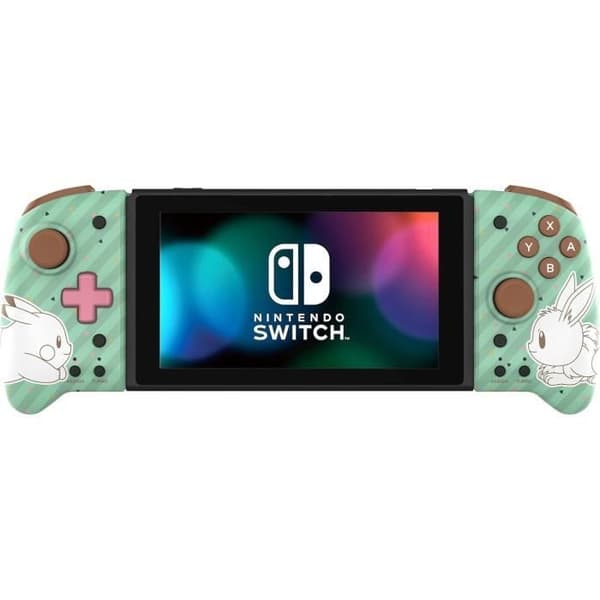 Manette Joy-Con - HORI - Split Pad Pro - Motiv Pikachu och Evoli - Trådbunden - Grön