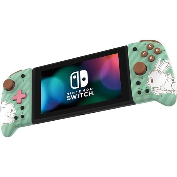 Manette Joy-Con - HORI - Split Pad Pro - Motiv Pikachu och Evoli - Trådbunden - Grön