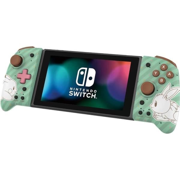 Manette Joy-Con - HORI - Split Pad Pro - Motiv Pikachu och Evoli - Trådbunden - Grön