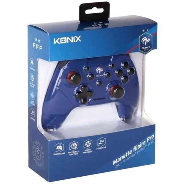 Controller - KONIX - Blue - Switch och PC - Under officiell FFF-licens