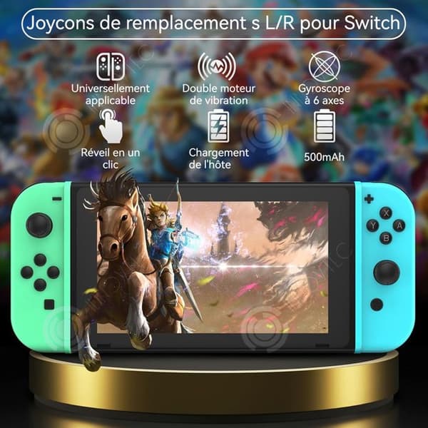 INN Manette för vänster och höger Switch RGB-belysningseffekt väckning 5.2 bluetooth vibration stort batteri