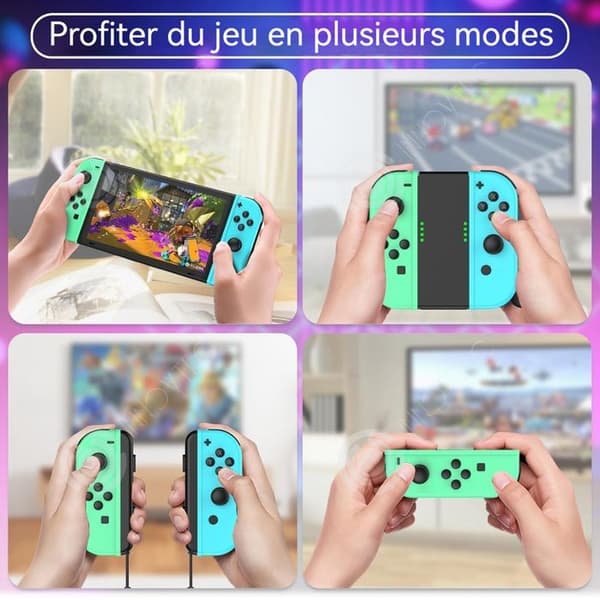 INN Manette för vänster och höger Switch RGB-belysningseffekt väckning 5.2 bluetooth vibration stort batteri