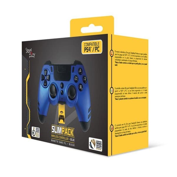 Spelkontroll - Steelplay - Slimpack - Trådlös 2,4 GHz - Kompatibel med PS4/PC - Färg Blå