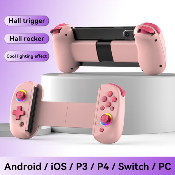 INF D8 Trådløs Strækbar Gamepad til Telefoner og Tablets Lyserød