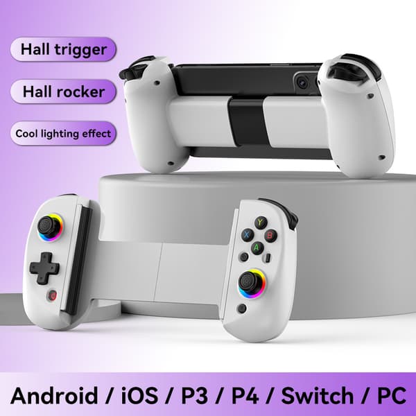 INF D8 Trådløs Strækbar Gamepad til Telefoner og Tablets Hvid