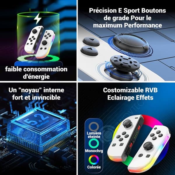 INN Spelkontroll 600 mAh 5.2 Bluetooth Delikat vibration Somatosensorisk med sex axlar RGB-belysning Låg energiförbrukning B