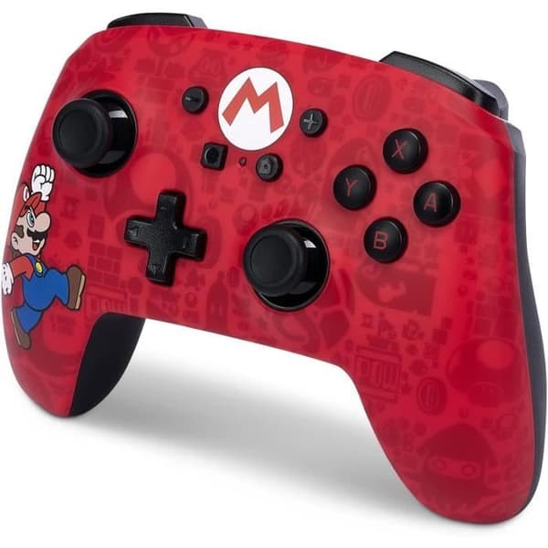 Spelkontroll - POWER A - Nintendo Switch - Röd - Trådlös - 30 timmars batteritid