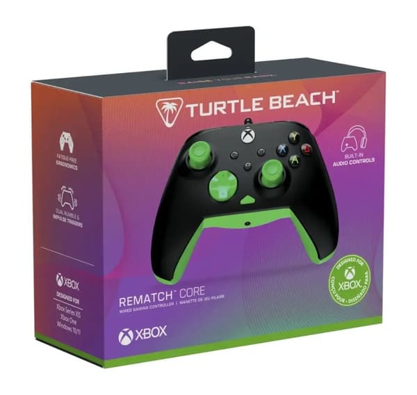 Turtle Beach spiller Rematch Core Xbox, sort/grøn