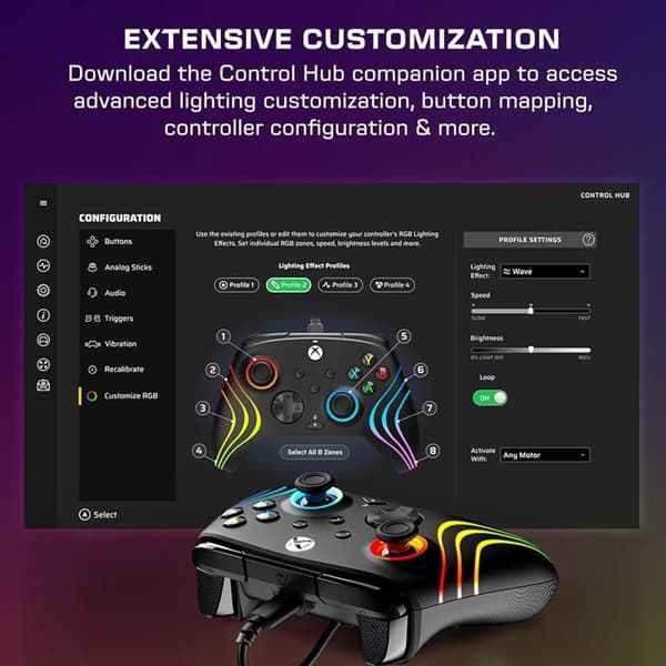 Manette med sladd Turtle Beach Afterglow Wave för Xbox Series XS, Xbox One och Windows