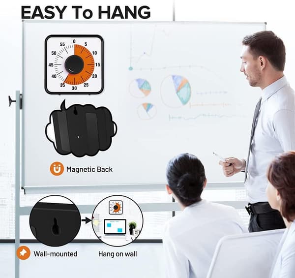 Visuell Timer STOR 60min - klassrum skola för barn 19cm