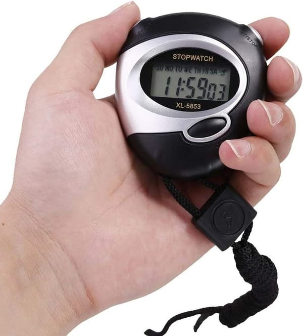 OBOSOE Digital Handhållen Multifunktions Elektronisk Kronograf Sport Stopwatch Timer Stop Watch för Sporttränare Fitness tränare och domare