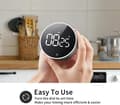 Miniatyrbillede 3 af 10: Digital æggetimer med LED og stopur – Lydløs køkkenur med magnetisk bagside til madlavning og studie