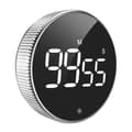 Miniatyrbillede 1 af 10: Digital æggetimer med LED og stopur – Lydløs køkkenur med magnetisk bagside til madlavning og studie
