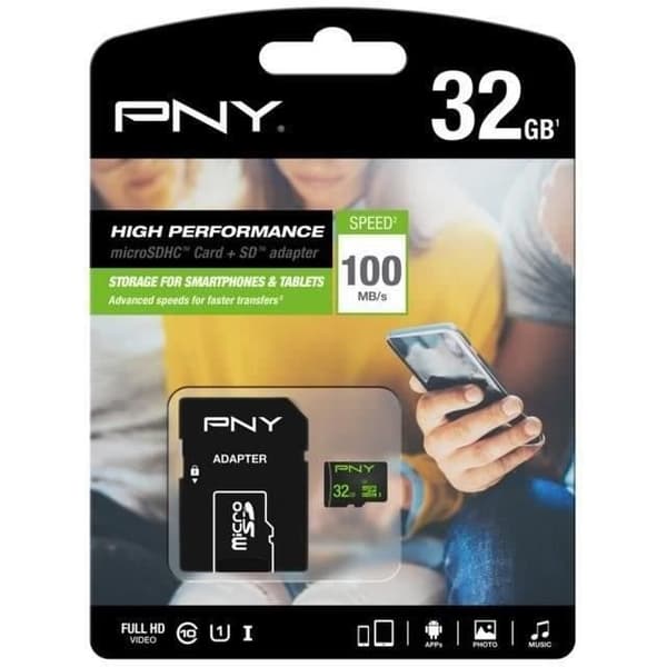 Gopro Hero7 Black Action Cam Svart Pny 100mb 32gb Micro Sd Kort Cdon