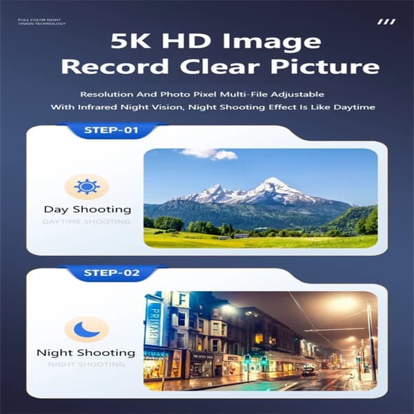 INF Mörkerseende Kamera med 50x Zoom och 1080P Video 0