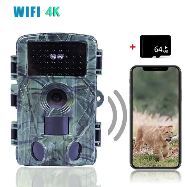Kamera med 4K Rastro, 60MP Fotoopløsning, Hurtig Skud på 0,3S,PR1600 Tilføj 64GB