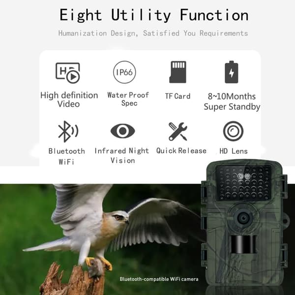 Wifi Infrarød Kamera, 32MP, 1080p Video Kvalitet