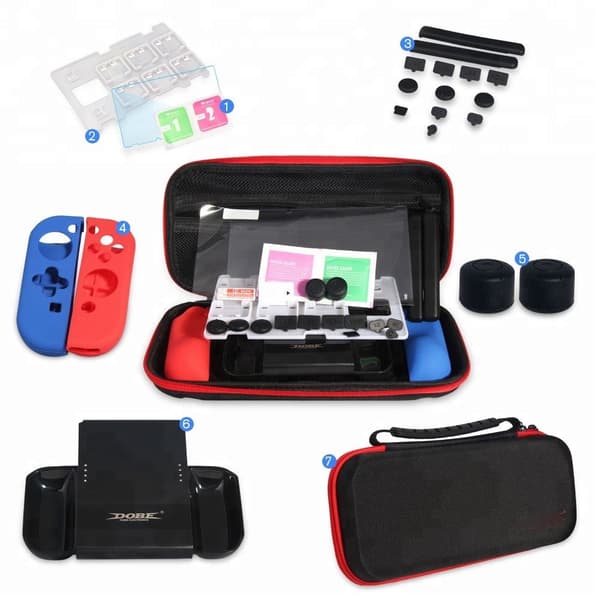 INF Nintendo Switch-kompatibel beskyttelsesveske med tilbehør