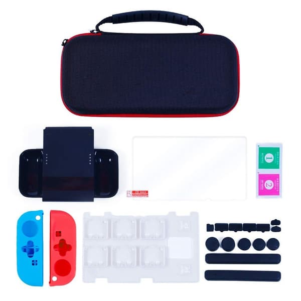 INF Nintendo Switch-kompatibel beskyttelsesveske med tilbehør