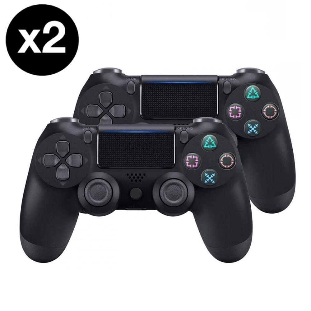 2 pack Svart PS4 trådlös handkontroll till playstation 4 bluetooth CDON