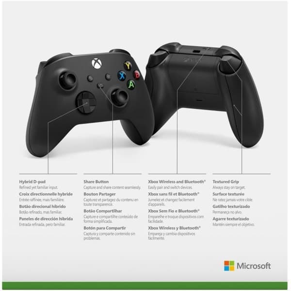 Trådlös Xbox Controller - Carbon Black - Svart - Xbox Series / Xbox One / PC