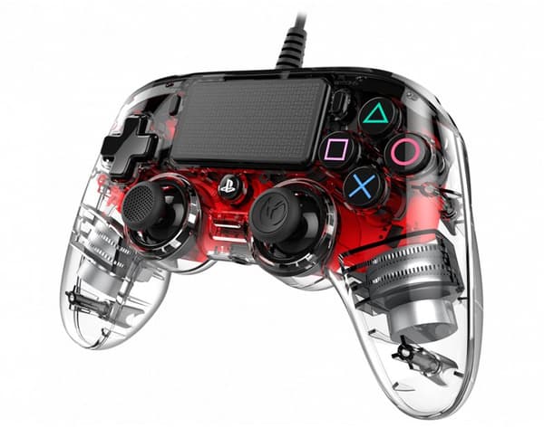 Wired Gamepad Nacon Wired Illuminated Compact Controller Red