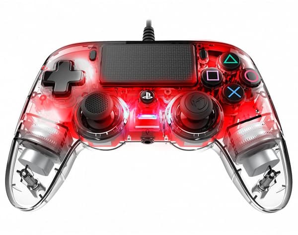 Wired Gamepad Nacon Wired Illuminated Compact Controller Red
