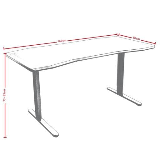 Gaming desk Nitro Concepts D16M, Carbon Black