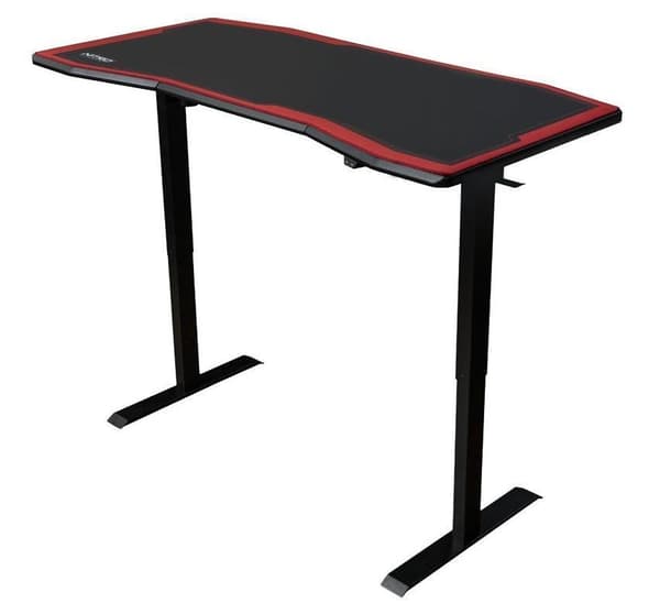 Gaming desk Nitro Concepts D16E, Carbon Red, Electric Height Adjustment