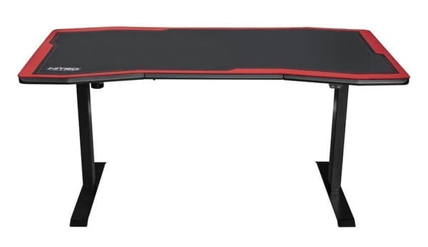 Gaming desk Nitro Concepts D16E, Carbon Red, Electric Height Adjustment