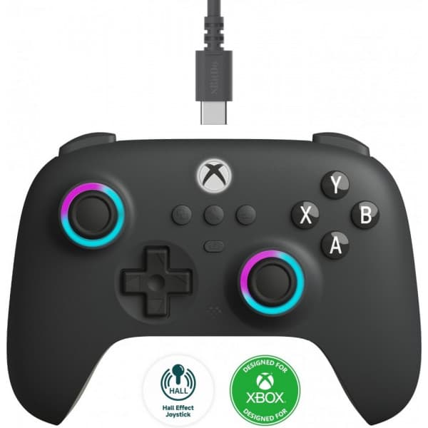 8BitDo Ultimate C Wired -langallinen peliohjain, tummanharmaa, Xbox