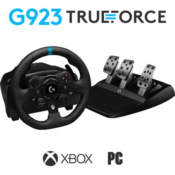 Logitech G923 TRUEFORCE Racing Wheel - rattkontroll och pedaler, Xbox/PC