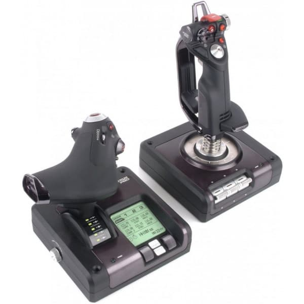 Logitech Saitek X52 Pro Flight Control System -spak och gasreglage, PC