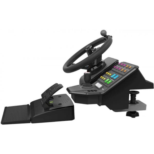 Logitech Saitek Farm Sim Controller -työkoneratti, polkimet & sivupaneelin ohjainyksikkö